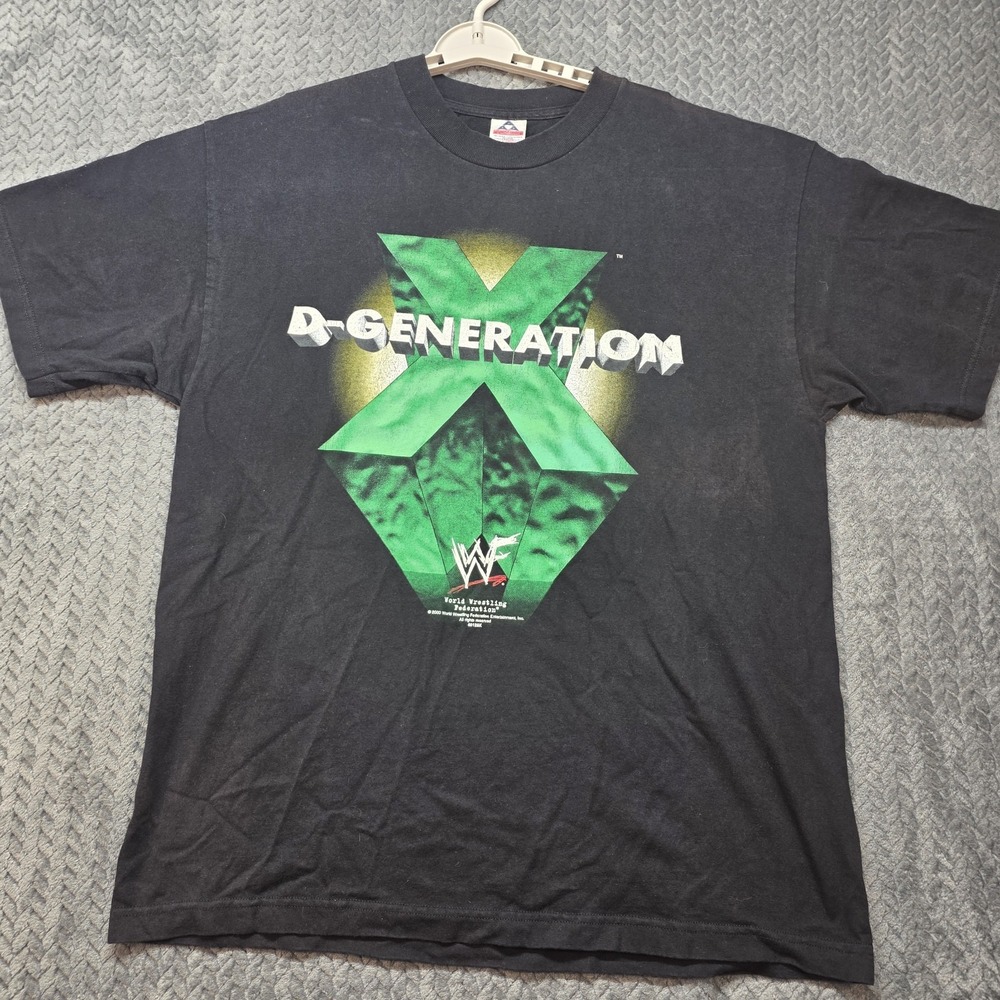 Vintage 2000 WWF D-Generation X T-Shirt Mens XL Black DX Wrestling Allstyle Y2K